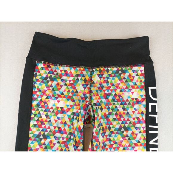 Beachbody Womens Yoga Pants Leggings Size M Multi-Color Geometric - Picture 2 of 9